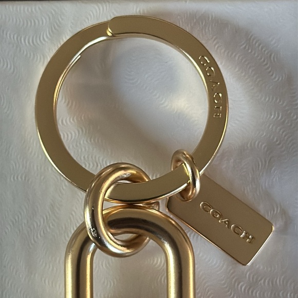 COACH Black and Gold Padlock Keychain/Bag Charm - Picture 3 of 5